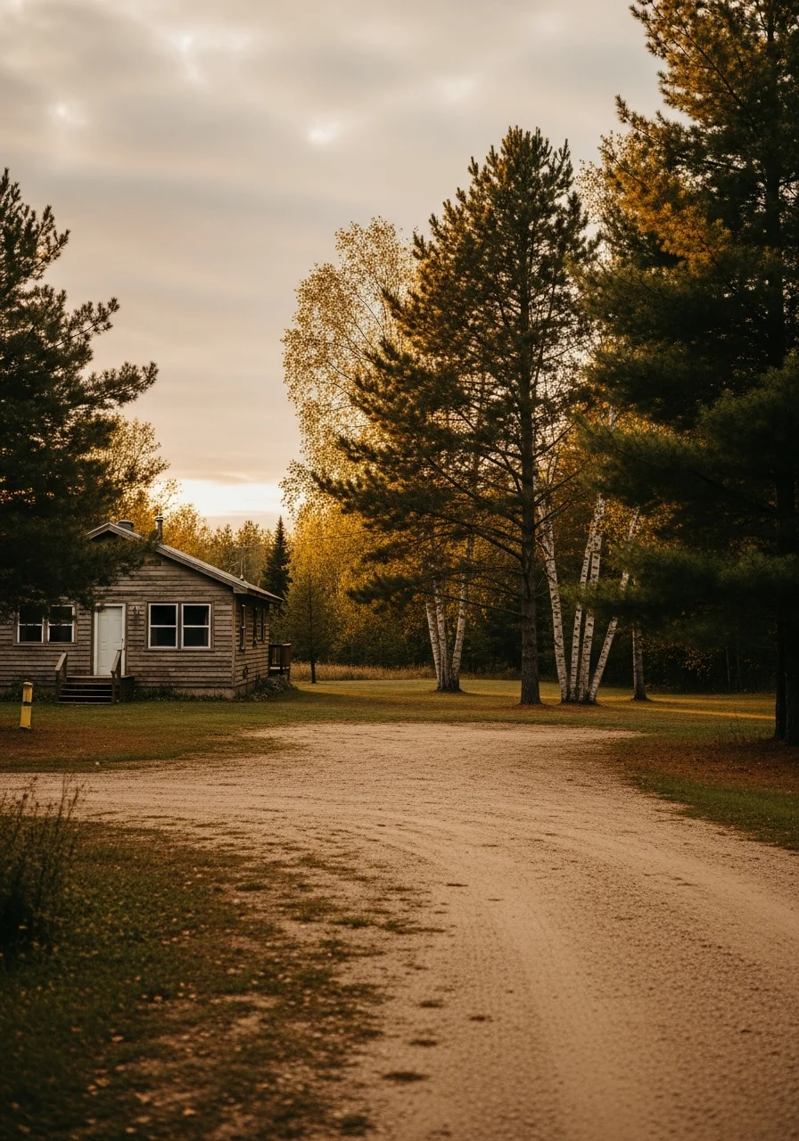Rural home in Amery with surrounding land and natural landscape characteristic of the region.